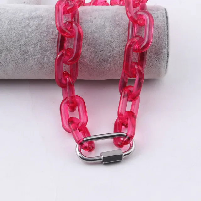 Transparent Acrylic Chain Choker Necklace 32