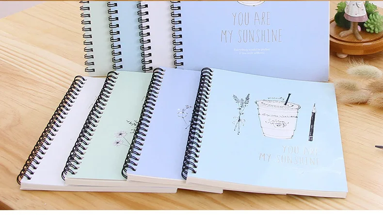 Deli L A5 60-03 Color Coil Notebook A5 Notepad 60 Page Laptop Students Practice Book Office Supplies