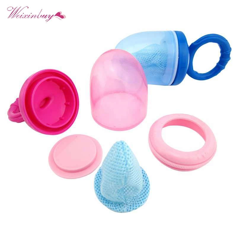 Protable Baby Infant Newborn Food Nipple Feeder with Mesh Bag Fruit Feeding Nibbler Fruit Juice Food Newly