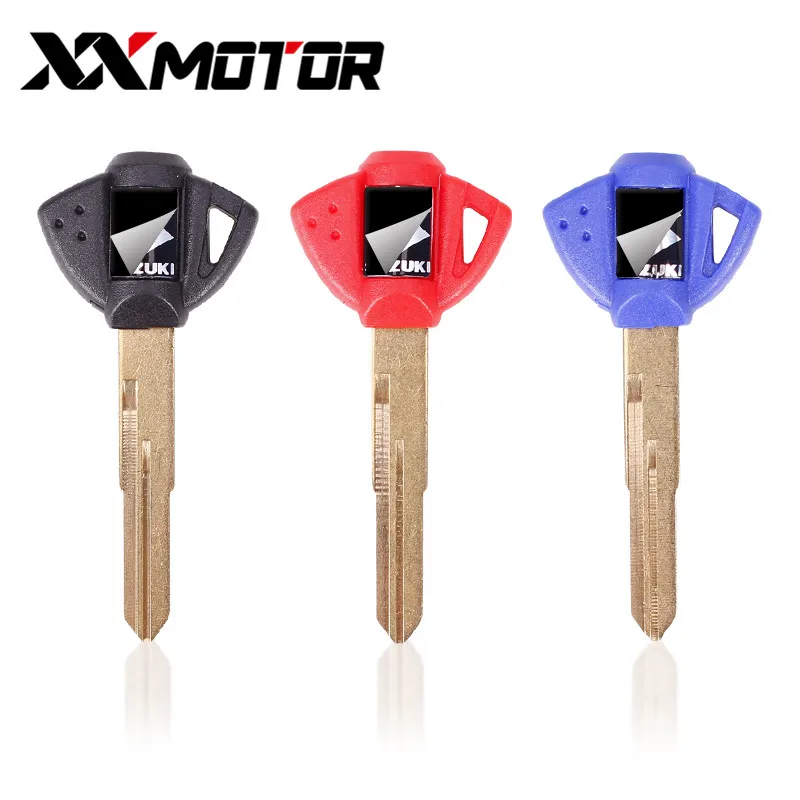 3Pcs Motorcycle Key Uncut Blank Replacement Keys For Suzuki GSX600F GSR750 GSX750F GSXR600 GSXR750 GSXR1000 GSXR1300 SV650 GSX-R