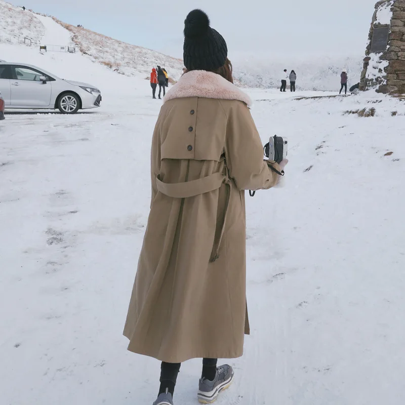 

Very Fairy of Thick Cotton-padded Jacket Women's 19 Winter New Style Korean-style Loose-Fit Hong Kong Style Mid-length over-the-