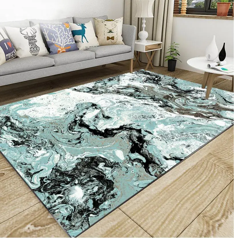 Alibaba Chinese-style Abstract Geometry Floor Carpets Rug Modern For Living Room Non-slip Antifouling Carpet For Bedroom Parlor - Цвет: LJ-10