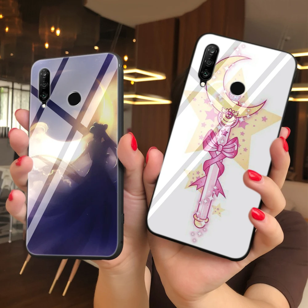 Lavaza Сейлор Мун Сейлор Меркурий закаленное Стекло мягкий чехол для Huawei Honor 8x9 P Smart Коврики 20 P10 P20 P30 Lite Pro крышка