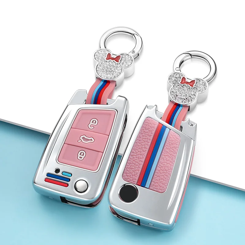 Copertura della cassa chiave dell'automobile in lega di zinco per VW Volkswagen Golf 7 MK7 Tiguan MK2 per SEAT Ateca Leon FR 2 Ibiza per Skoda Octavia A7 10 Copertura della cassa chiave dell'automobile in lega di zinco per VW Volkswagen Golf 7 MK7 Tiguan MK2 per SEAT Ateca Leon FR 2 Ibiza per Skoda Octavia A7 - H0d2cb41ee1e24d70bc52095790c676b3j