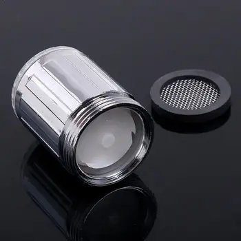 

Temperature sensor 3 colors rgb led light faucet water flow shine drop accessories shipping kitchen shower decoration home E8O0