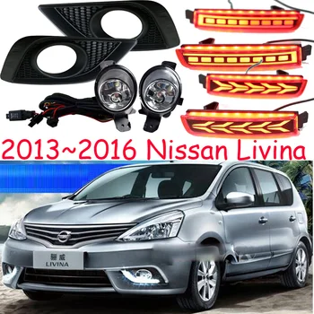 

car bumper headlight for Nissan Livina fog light 2013~2016y halogen bulb 4300K Wire of hanress Headlamp for Livina fog lamp