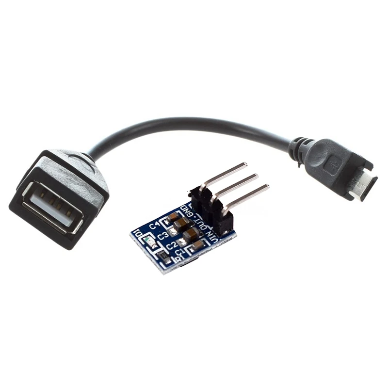 2 шт. электронные аксессуары: 1 шт. USB a 2,0 мама к Micro-USB B папа кабель адаптер и 1 шт. Ams1117-3.3 Ldo 800 мА DC 5 В до 3,3 В