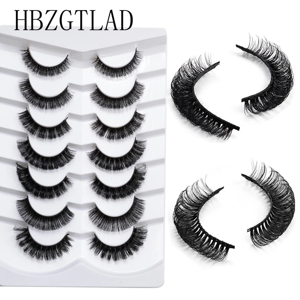 NEW7PairsDcurlfluffy5Dminkeyelashesbulkwholesaleshortminkeyelashlashesextension