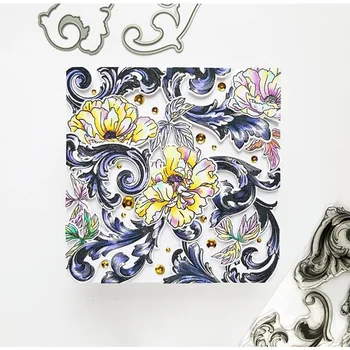 

New Metal Cutting Dies and Scrapbooking For Paper Making Flower Vine Lace Decor Background Cover Embossing Frame Card Craft 2019