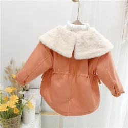 Meninas jaqueta quente 2021 novas crianças inverno casaco de inverno crianças acolchoado casacos turn down collar outerwear roupas