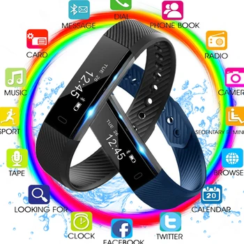 

2020 Smart Wristband Fitness Tracker Band Bluetooth Sleep Monitor Watch Sport Bracelet for ios Android Phone pk Ml 2 bracelet