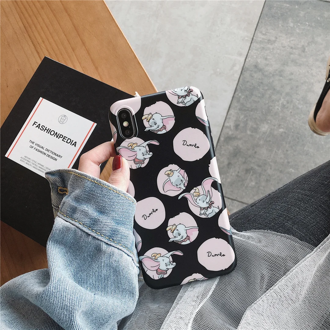 Милый простой мультфильм волна точка Dumbo IMD для iphone 6 6S 7 7plus 8 8Plus iphone X XR MAX чехол для телефона