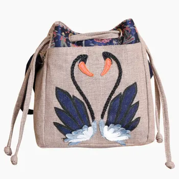 

New Vintage string appliques women traveller small Handbags!Nice animal prints lady shoulder&Crossbody bags Original canvas bag