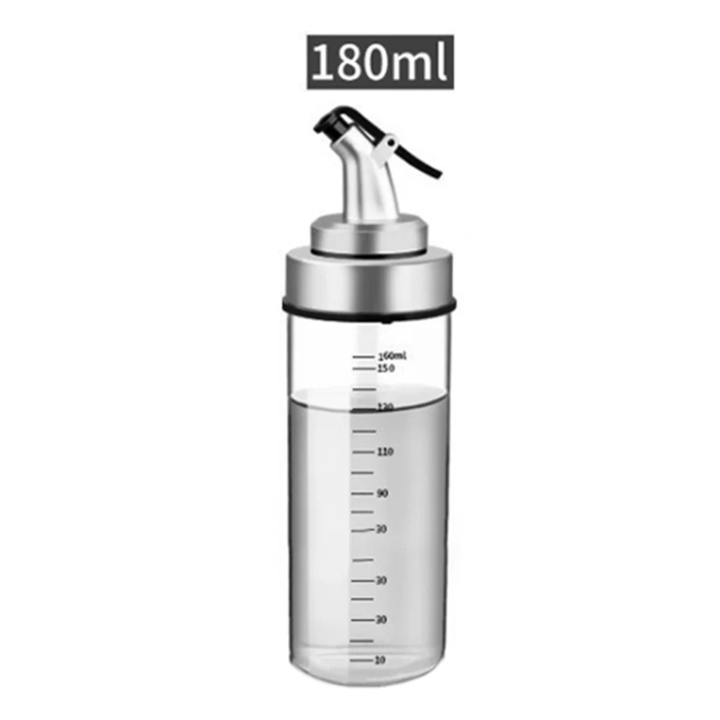 180ML Кулинарная бутылка приправы диспенсер соус бутылка стеклянная бутылка для хранения для масла и уксуса творческие кухонные инструменты аксессуары - Цвет: 180ML
