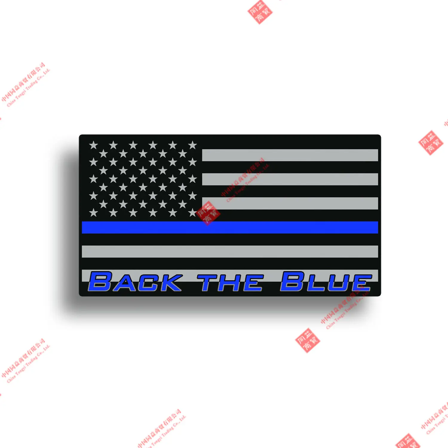 

Personalized Back The Blue Police Officer Sticker USA Flag Line Lives Matter Car LEO Decal Racing Motorcycle Helmet Stickers