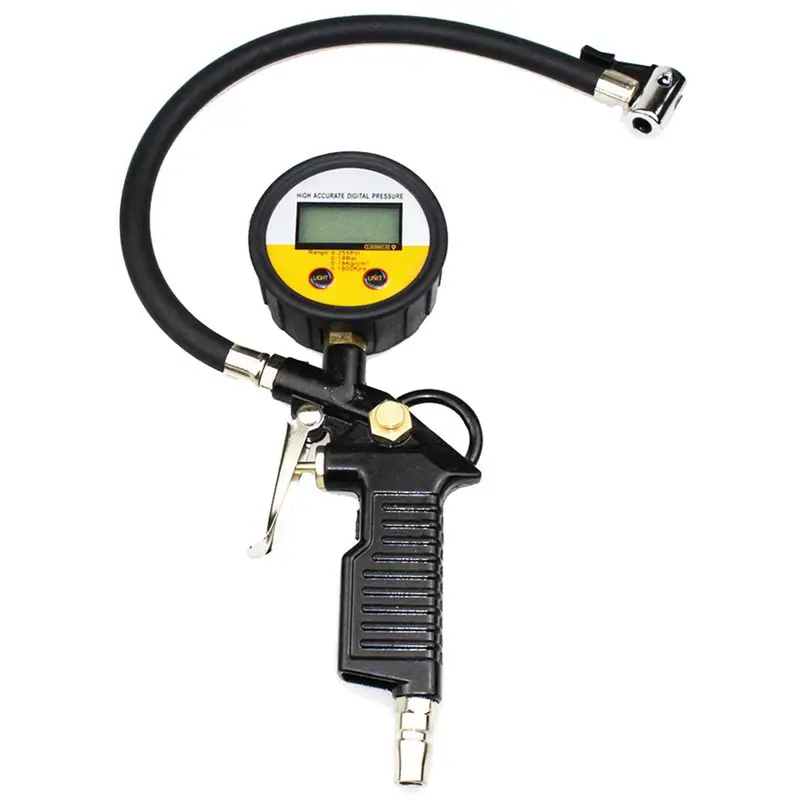 

255 Psi Car Tire Inflator Auto Tyre Inflation Air Manometer Pneumatic Pistol For Pumping Wheels Gauge Tester