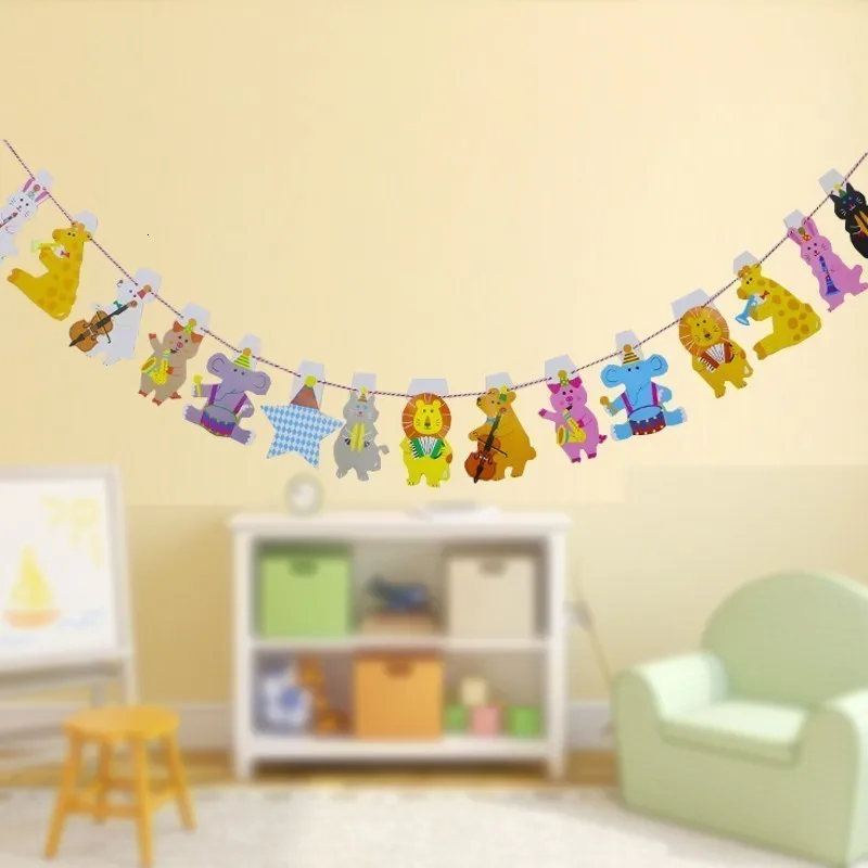 1 компл. Мульти темы С Днем Рождения овсянка Babyshower День Рождения украшения Детские стенды фото баннеры серпантин конфетти флаги