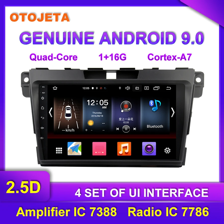 Clearance OTOJETA Android 9.0 Player Car Multimedia Radio For Mazda CX-7 cx7 GPS USB Bluetooth Navigation 9inch full touch tape recorder 0