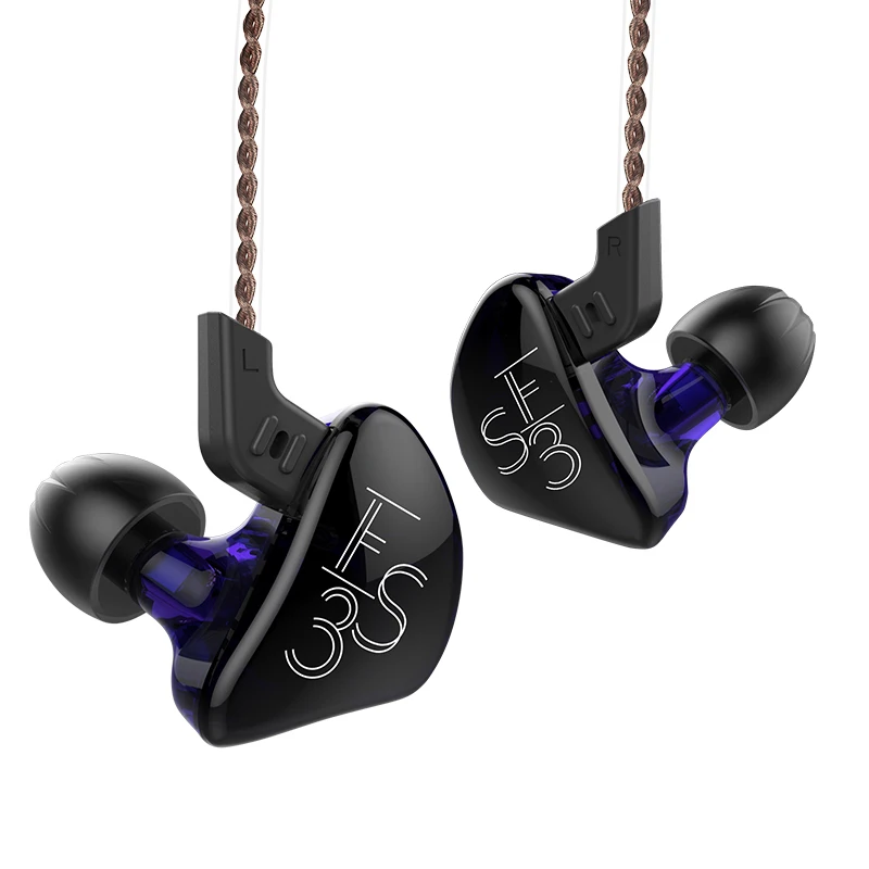 KZ ES3 1BA + 1DD наушники с динамическим драйвером Hifi Спортивная гарнитура