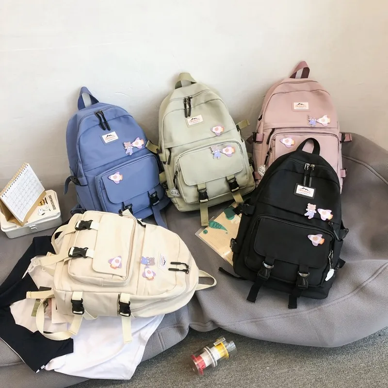 Schoolbags Travel-Backpacks Teenages Large-Capacity Girls Women for Lady Female Stylish