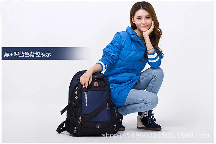 JIULIN Swiss 17 Inch Laptop Backpack Men USB Charging Waterproof Travel Backpack Women Rucksack Male Vintage School Bag mochila