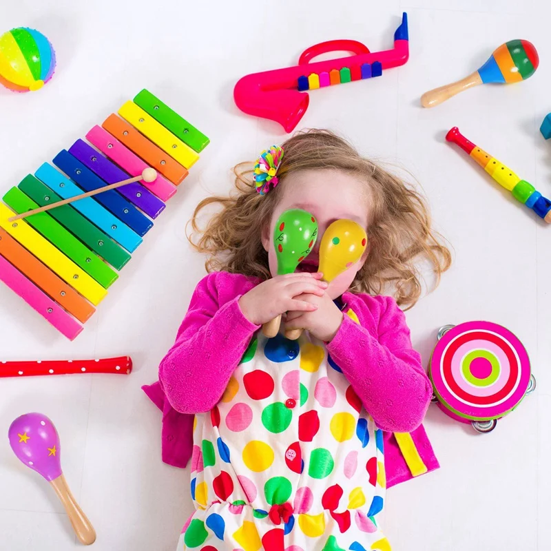 12 шт. maracas для maraca вечерние деревянные maracas красочные мини maracas для Fiesta Favours Музыкальные инструменты maracas#8