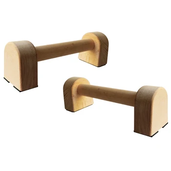 

Fitness 30cm Wood Push-Up Stands Sport Training Chest H Shaped Wooden Bars Calisthenics Handstand Double Rod