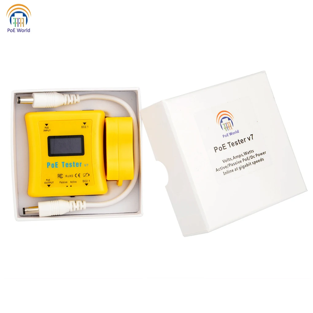PoE World CCTV инструменты Тестер с портом детектор Светодиодный дисплей тестеры