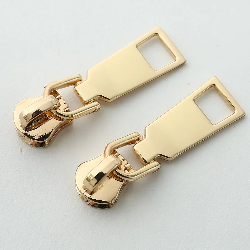 Metal Zipper Head Slider, Double Zipper Sliders, Zipper Stopper, DIY Sewing Supplies, High Quality, 3 #, 10Pcs