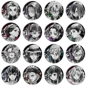 

Anime Badges Demon Slayer: Kimetsu No Yaiba Cosplay Brooch Pins 5.8CM Tinplate Tanjirou Icon Collection Breastpin For Backpacks