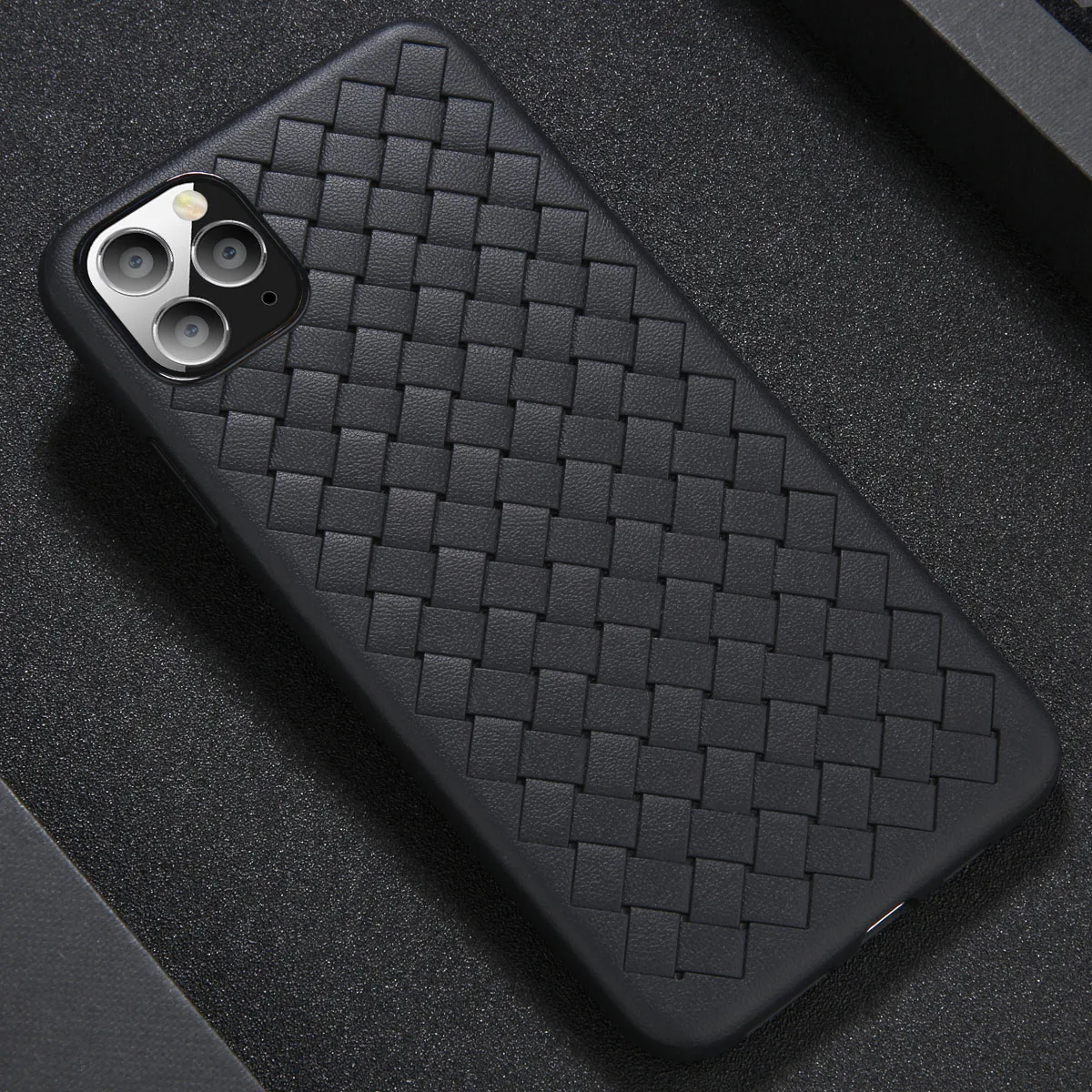Lovebay дышащий сетчатый чехол s для iPhone 11 Pro Max 7 8 Plus X XR XS Max тканый сетчатый чехол для телефона силиконовый однотонный мягкий чехол - Цвет: B