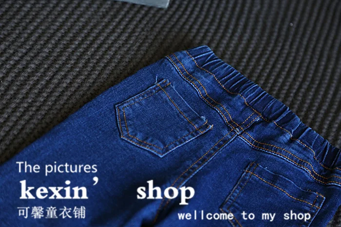 Proud Bay Childrenswear Autumn New Products Girls Europe And America Ultra-Versatile with Holes Cowboy Skinny Pants Pencil