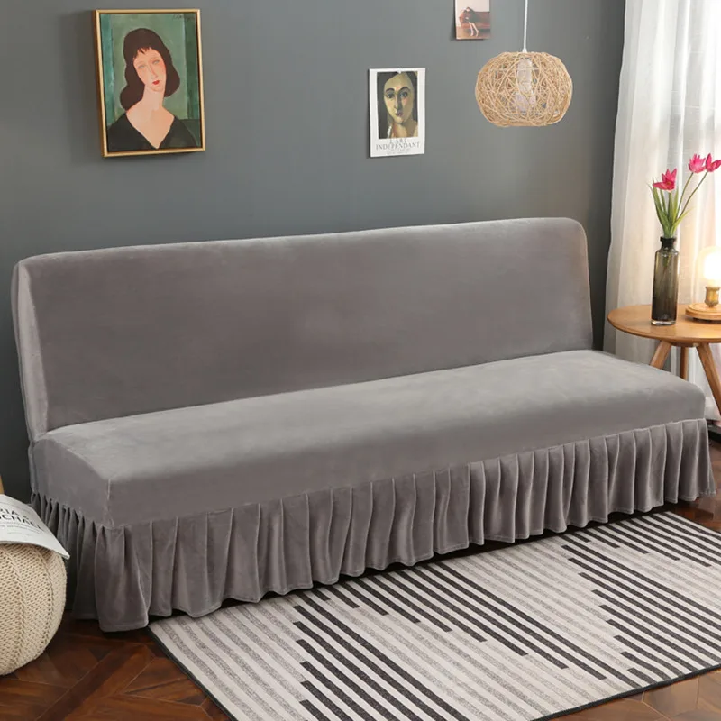 Капа dobrável de pelúcia para sofá, Кама, Капа grossa de veludo para sofá sem mangas, lençol para sofá, Капа elástica para futo
