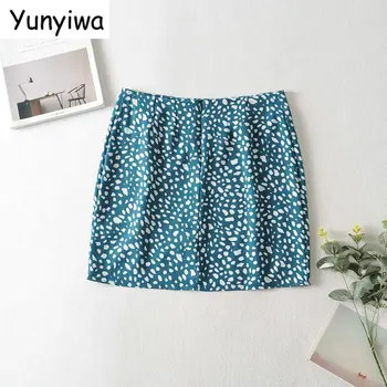 

women dots print pencil skirts faldas mujer back zipper summer female Elgant mini skirt ladies JA28