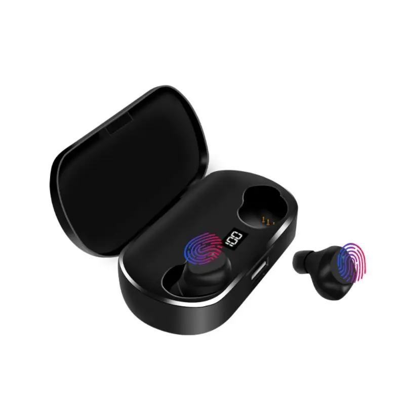 Наушники-вкладыши для Bluetooth 5,0 IPX5, водонепроницаемые, устойчивые к поту, портативный цифровой дисплей, беспроводные наушники TWS, аксессуары