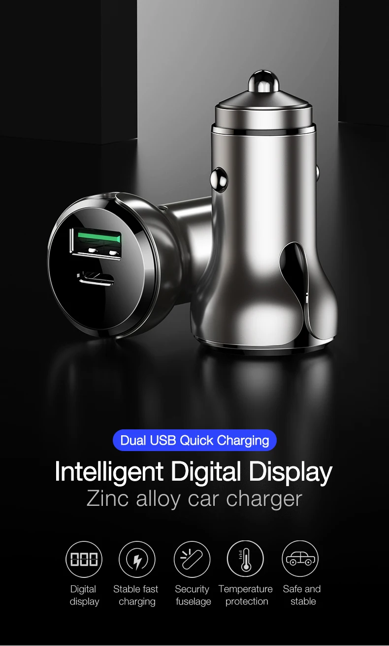 PD quick charging car charger  (1)