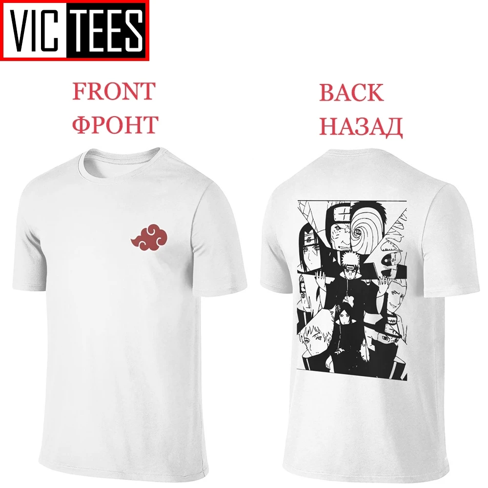 

ANBU Naruto Uchiha Itachi Sasuke Akatsuki Pein T Shirt Men's 100 Percent Cotton Front and Back Tshirt Two Sides