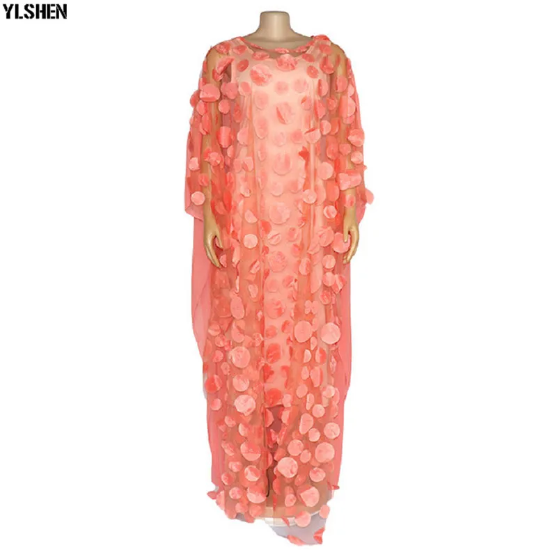 Кружевные африканские платья для женщин Дашики халат африканская одежда бубоу