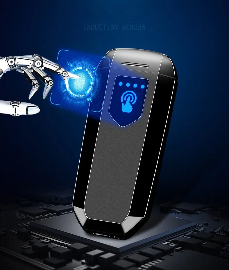 Super Thin Electronic Lighter Plasma USB Lighter For Cigarette Smoking Can Engrave