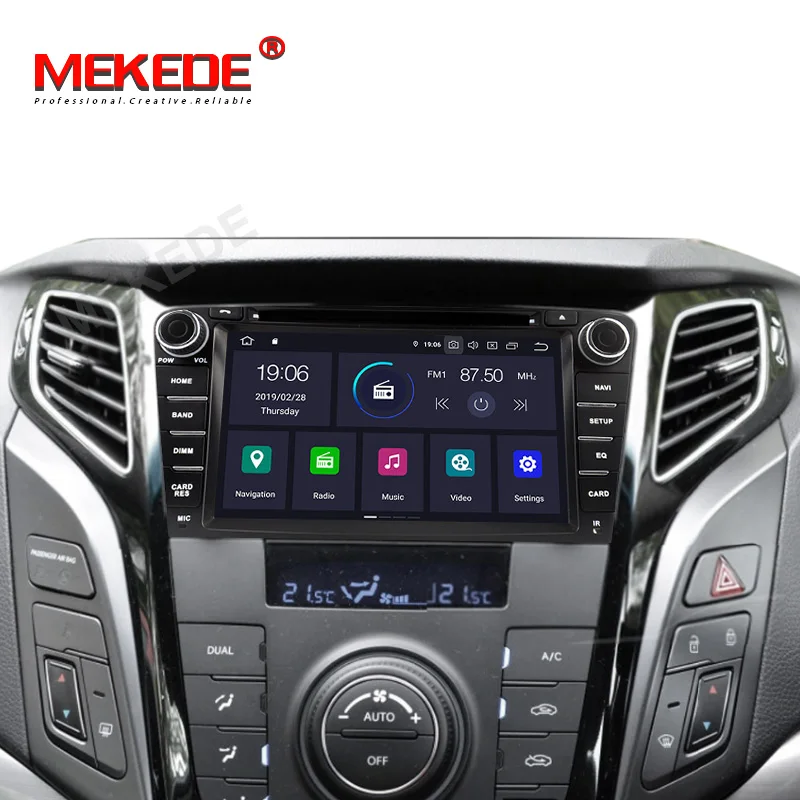 Excellent Android 9.0 2din Car Multimedia Player 7" Touch Screen Autoradio Stereo For HYUNDAI i40 2012-2014 Support Rear View Camera WIFI 5