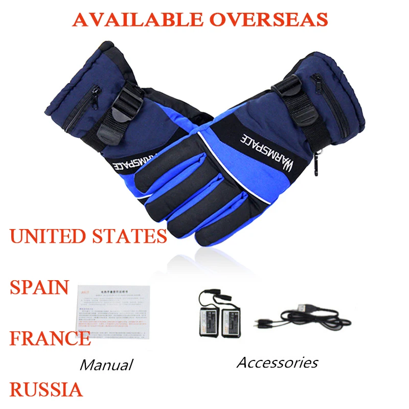 Перчатки с электрическим подогревом зимние теплые термальные перчатки для сноубординга охотничьи перчатки телефон сенсорный экран водонепроницаемый* литиевая батарея Зарядка