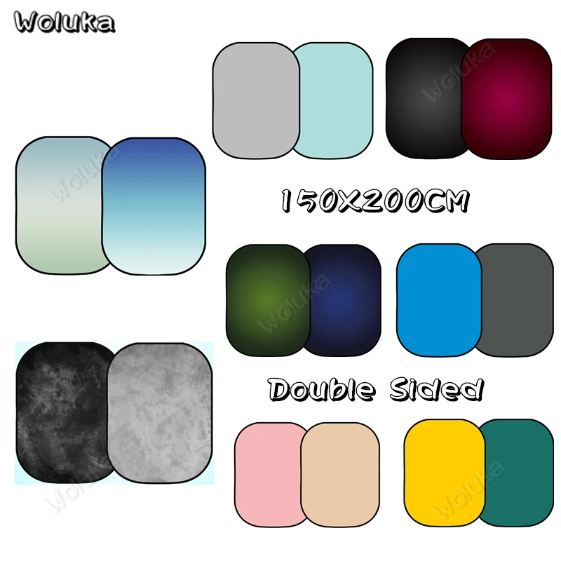 

150X200CM 2 in 1 Photo Background Photography Backdrops Flocking Board Multi-Colors Green Screen Chromakey Studio CD50 T10
