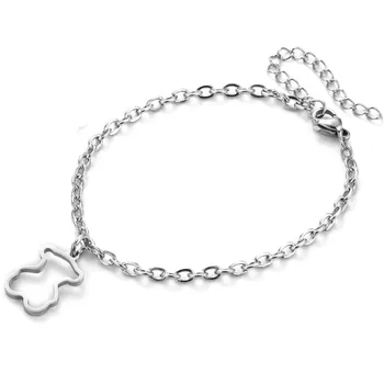 

Bear Fine Fashion Jewelry Fine Stainless Steel Nice Color bracelet for Women Girls and Valentine Birthday Party Gift Super Cute