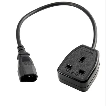 

0.3m UK Power Adaptor Cord , IEC C14 Male Plug to UK 3Pin Female Socket Power Adapter Cable For PDU UPS,13A,1 pcs