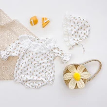 Body à fleurs pour bébé fille, barboteuse à manches longues pour enfant, nouvel arrivage printemps automne 2021 