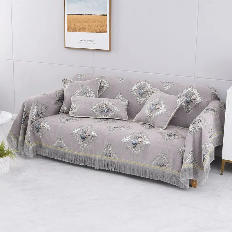 Stretch Slipcovers Sofa Cover All-inclusive Slip-resistant Sectional Elastic Full Couch Towel 190*200 cm/190*230cm | Дом и сад