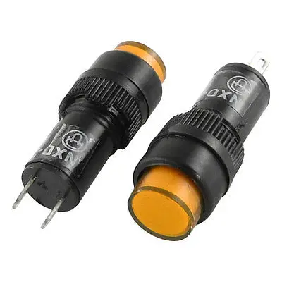 Желтый DC 24V 10mm сигнальная светового Индикатора лампы(мешок 10