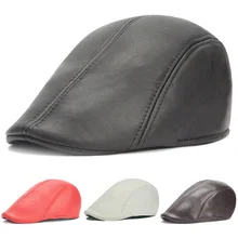 Мужские газетные шляпы гэтсби, кожаные кепки, повседневные, для вождения на открытом воздухе, гольф-берет, шляпа
