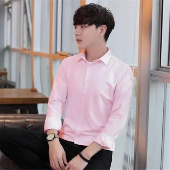 

Fashion Luxury Formal Long Sleeve Men's Dress Shirt Non-iron Business Office Work Wear Casual Shirt