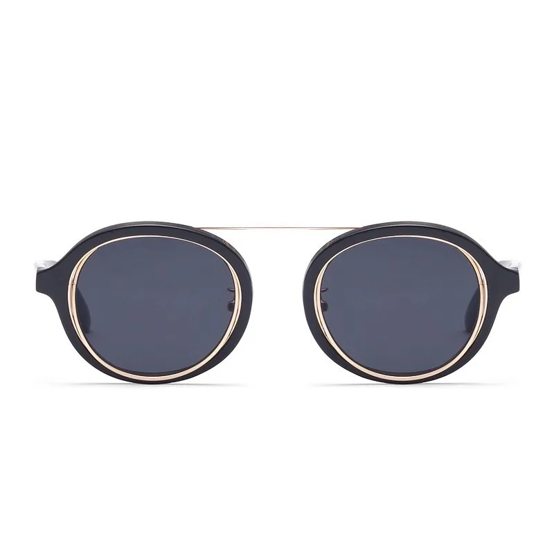 

Personality Punk Sunglasses Men and Women Brand Designer Trends Round Frame Sunglasses Retro Metal Glasses UV400